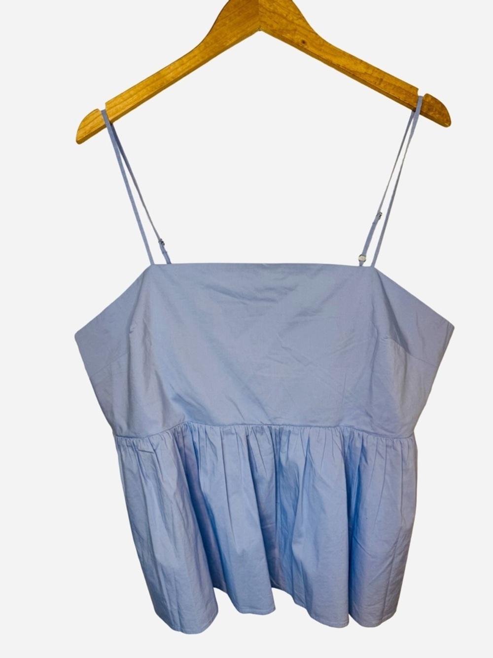 Light Blue Spaghetti Strap with Express Peplum Top